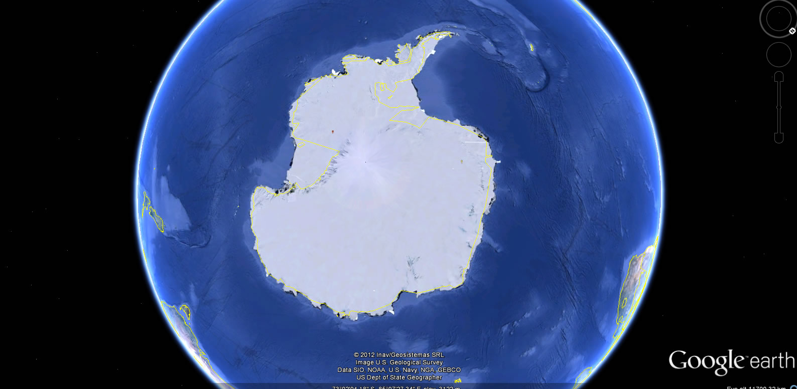 Antarctique terre carte